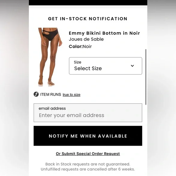 🆕 2pc REVOLVE X JOUES DE SABLE Emmy Cut-Out Bikini Top & Bottom in Noir - Picture 11 of 12